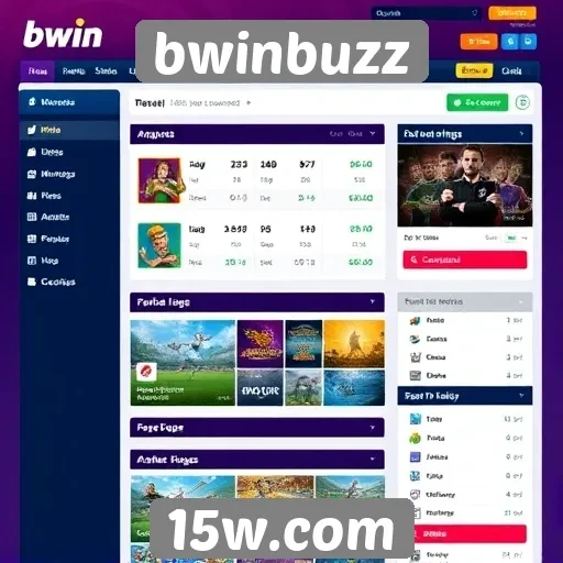 Análise da interface do usuário do site bwinbuzz